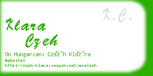 klara czeh business card